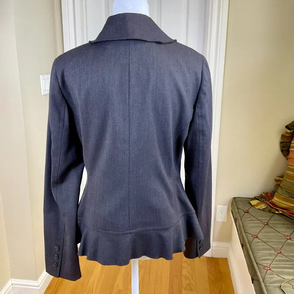 Doncaster Blazer Wool Brown Tweed Ruffle (6)